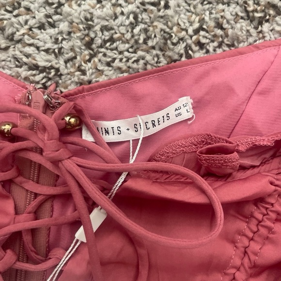 Y2K babydoll Brand new Pink Dress Size Medium - Picture 4 of 6